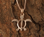 Pink Gold Honu(Hawaiian Turtle) Medium size Pendant