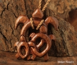 Koa Wood Baby Mom Honu(Hawaiian Turtle) Necklace