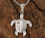 White Gold Turtle Pendant(M)